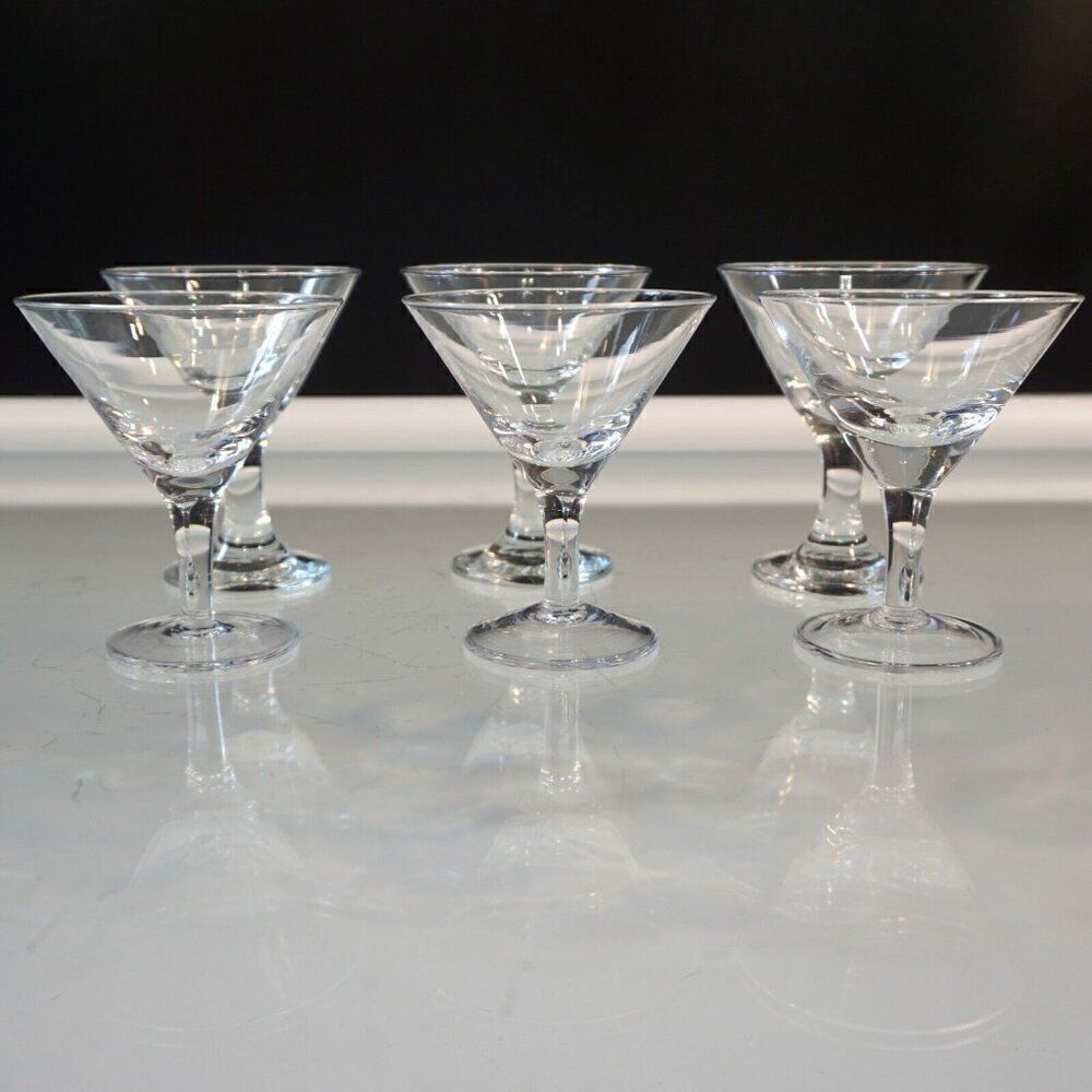 6 Cordial Cocktail Glasses Stemmed Mini Aperitif Marti Sherry Liquer